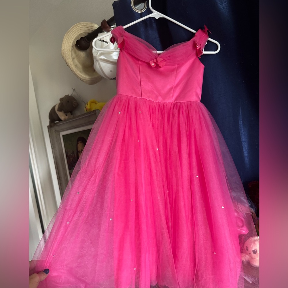 Elegant Fuchsia Kids Formal Dress